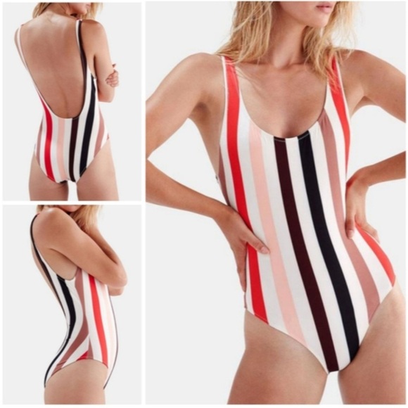 SOLID & STRIPED One Piece Swimsuit Size Large - Picture 1 of 7